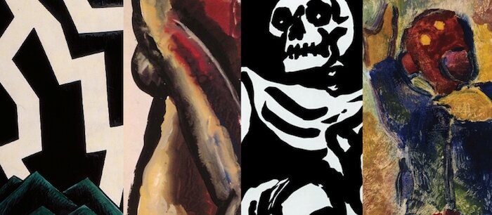 Multiple details from the exhibition - Edward Hagedorn: Volcanoes, Riots, Wrecks, & Nudes
